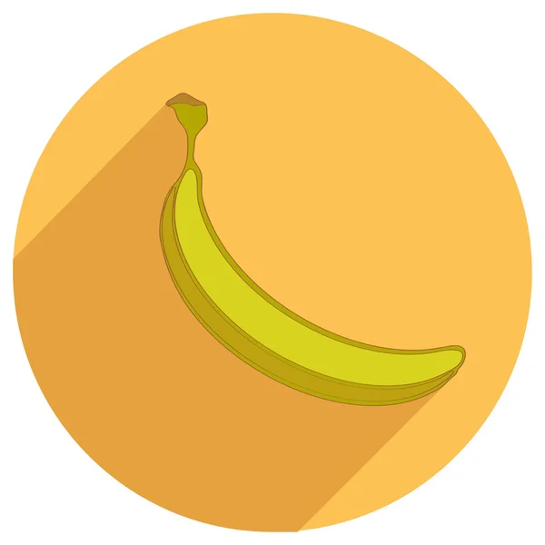 Icona piatta di banana — Vettoriale Stock