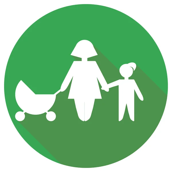 Platte pictogram van familie — Stockvector