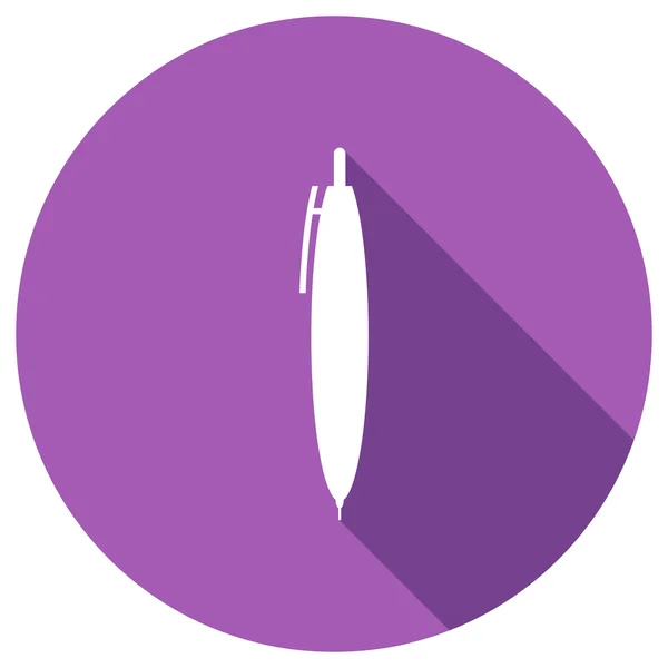 Platte pictogram van ballpen — Stockvector