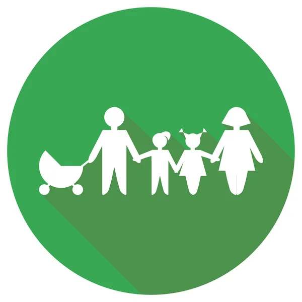 Platte pictogram van familie — Stockvector