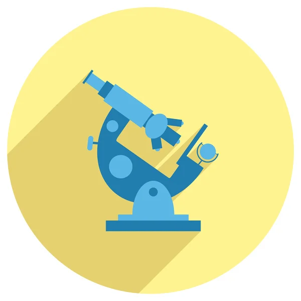 Flat Icon of microscope — Stock Vector