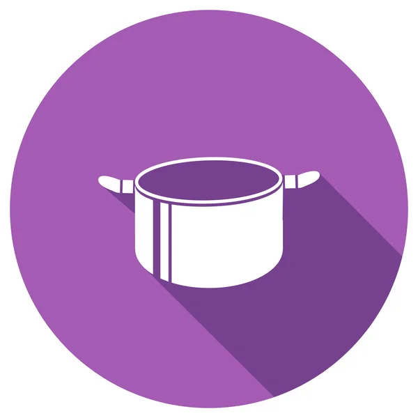 Icône plate de casserole — Image vectorielle