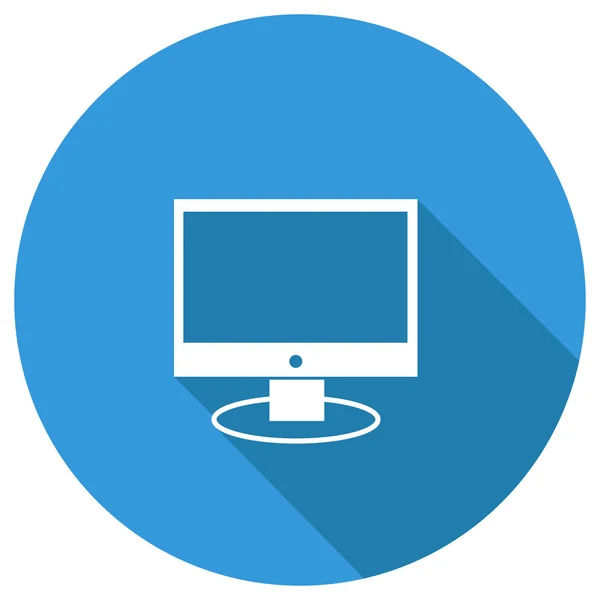 Icône plate du moniteur d'ordinateur — Image vectorielle