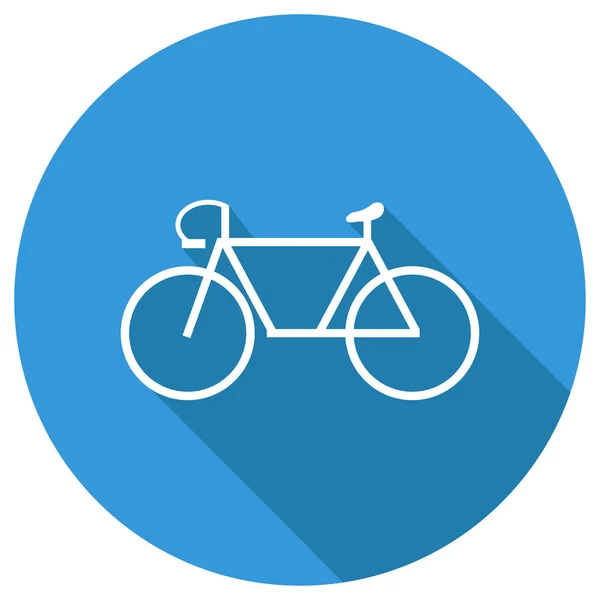 Platte pictogram van fiets — Stockvector