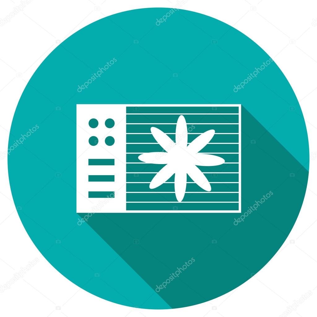 Flat Icon of air conditioning