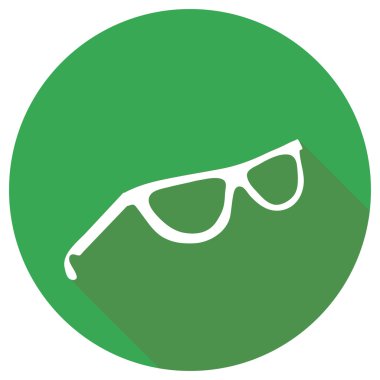 Gözlük düz simgesi