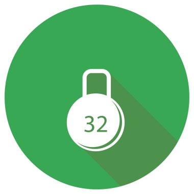 Kettlebell düz simgesi