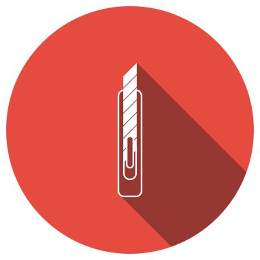 İleti örneği bıçak düz simgesi