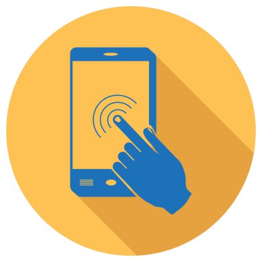 Düz simgesi dokunmatik telefon