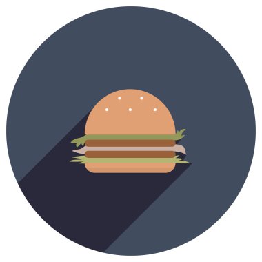 Lezzetli hamburger simgesi