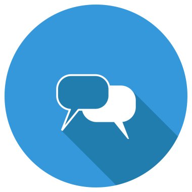 Diyalog baloncuklar düz simgesi