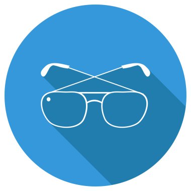 Gözlük düz simgesi