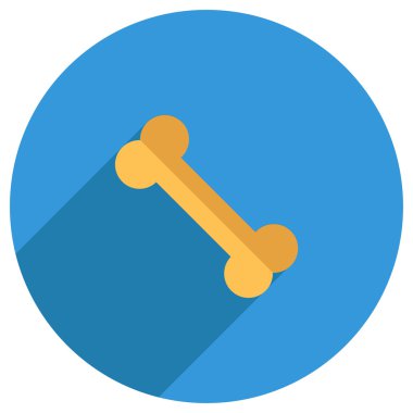 Sarı kemik düz simgesi