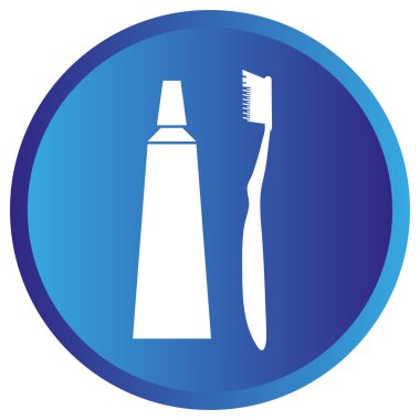 Diş macunu ve diş fırçası simgesi