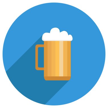 Bardak bira düz simgesi