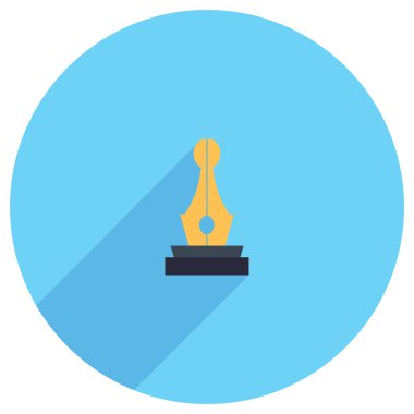 Dolma kalem düz simgesi