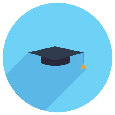 Lisansüstü Cap düz simgesi