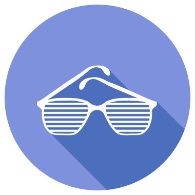 Gözlük düz simgesi