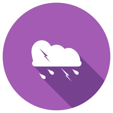 Bulut ve gök gürültülü simgesi