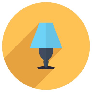 Düz simgesi masa lambası