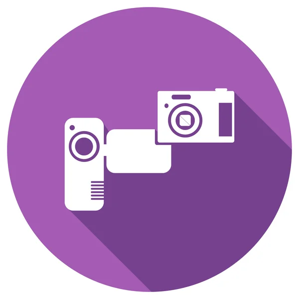 Pictogram van camera's en camcorders — Stockvector