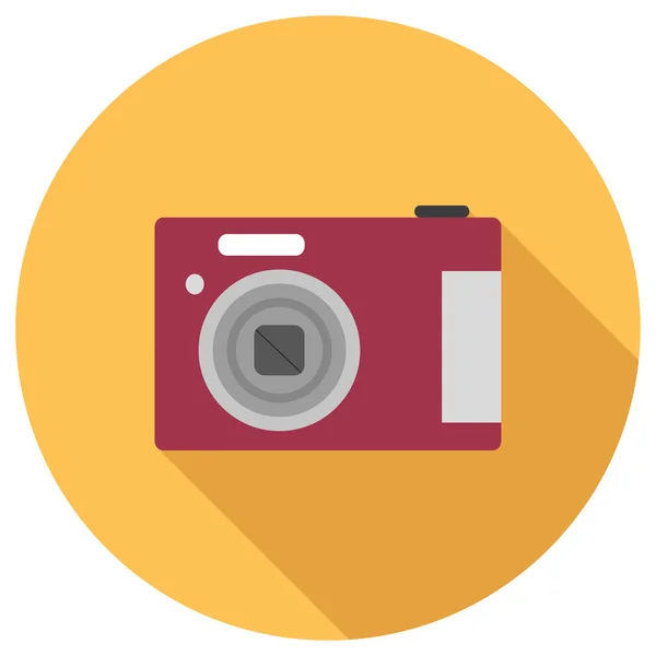 Platte pictogram van camera — Stockvector