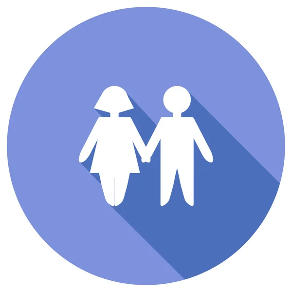 Platte pictogram van familie — Stockvector