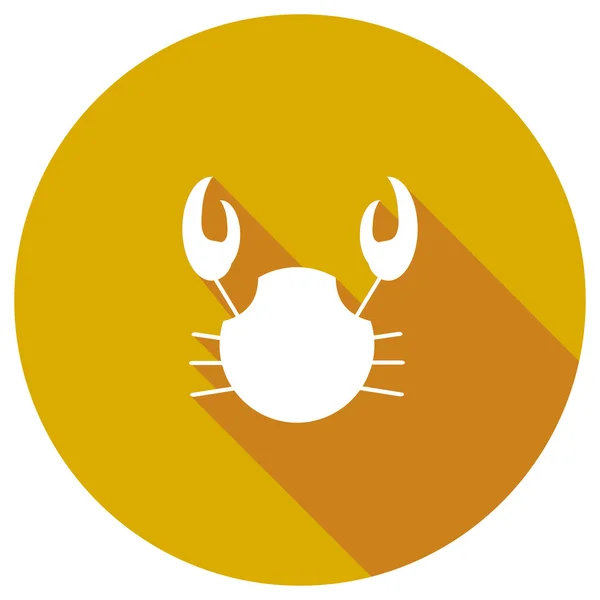 Platte pictogram van krab — Stockvector