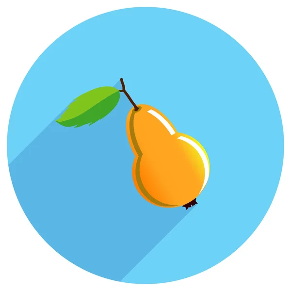 Flat Icon of pear — Stock Vector