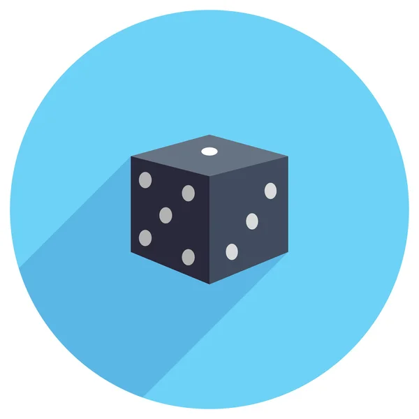 Flat Icon of dice — Stock Vector