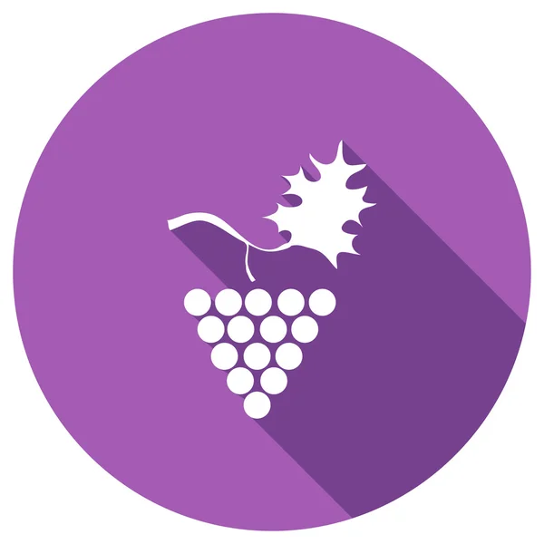 Icône plate de raisin — Image vectorielle