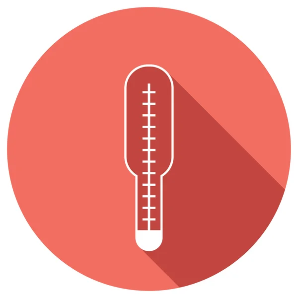 Platte pictogram van thermometer. — Stockvector