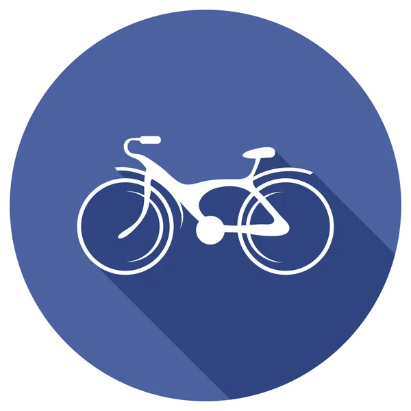 Platte pictogram van fiets — Stockvector