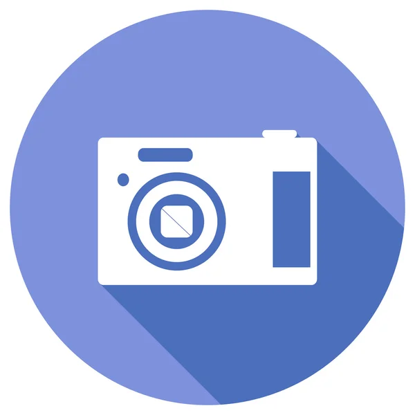 Platte pictogram van camera — Stockvector