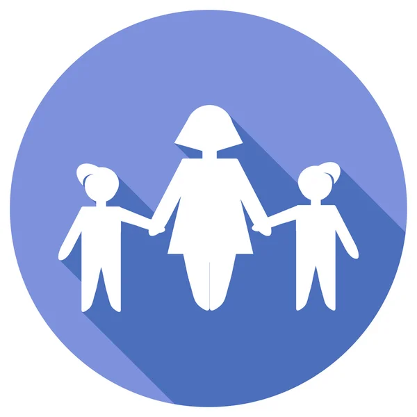 Platte pictogram van familie — Stockvector