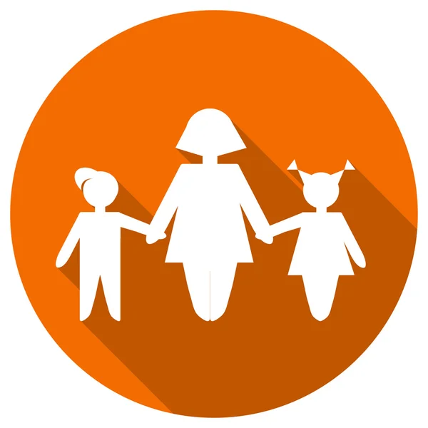 Platte pictogram van familie — Stockvector