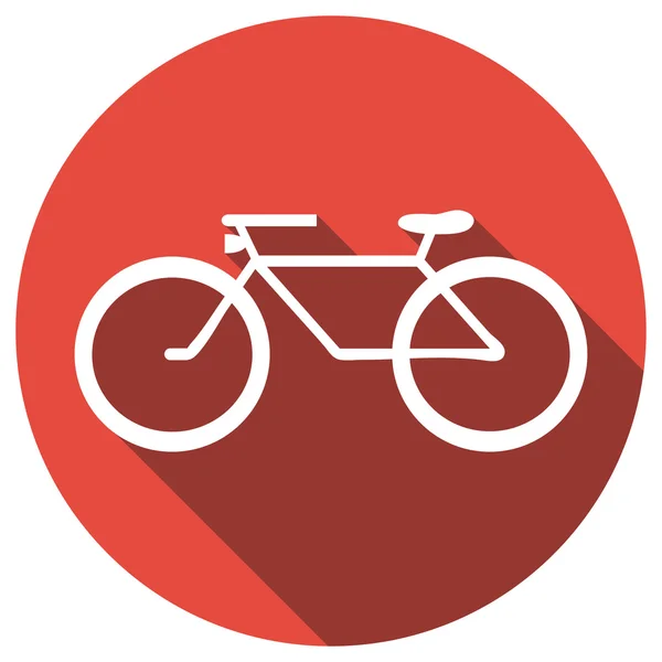 Platte pictogram van fiets — Stockvector