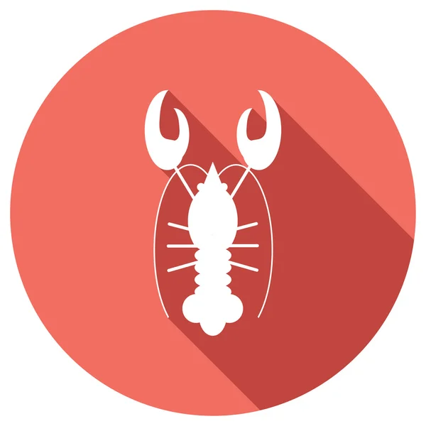 Icône plate de homard — Image vectorielle