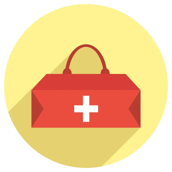 Płaskie ikona walizki medyczne — Wektor stockowy