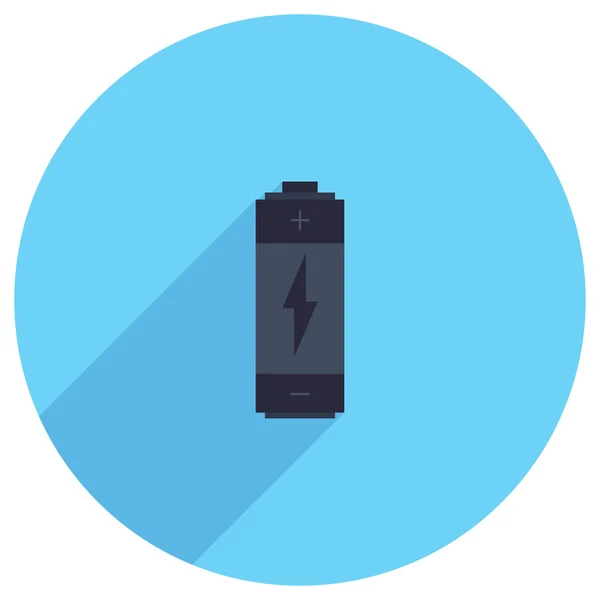 Platte pictogram van batterij — Stockvector