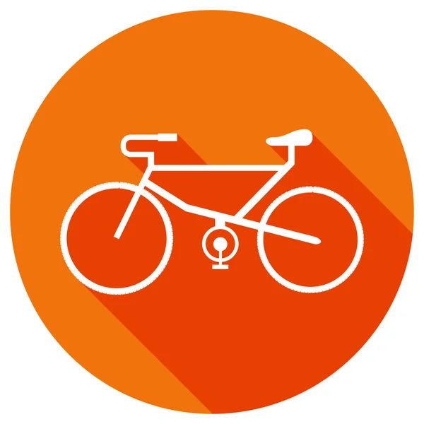 Platte pictogram van fiets — Stockvector