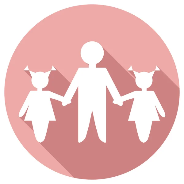 Platte pictogram van familie — Stockvector