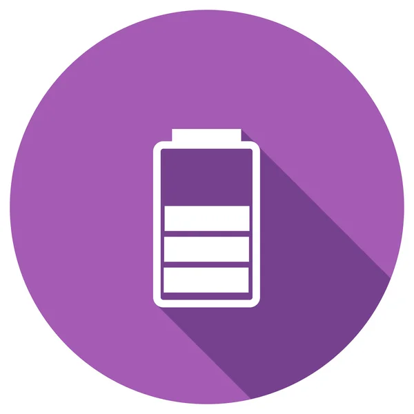 Platte pictogram van batterij — Stockvector