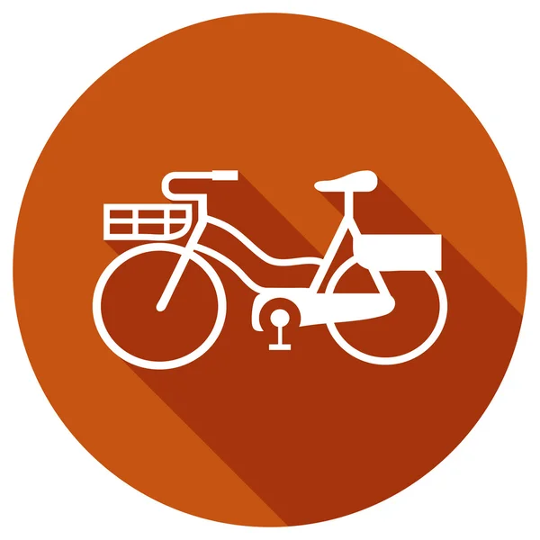 Platte pictogram van fiets — Stockvector