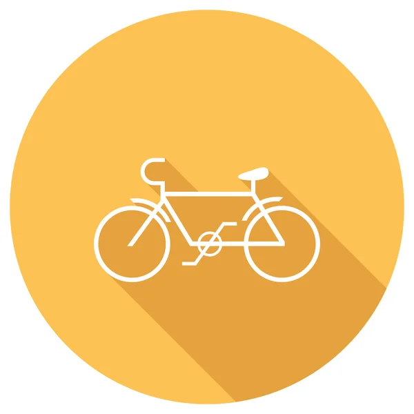 Icono plano de la bicicleta — Vector de stock