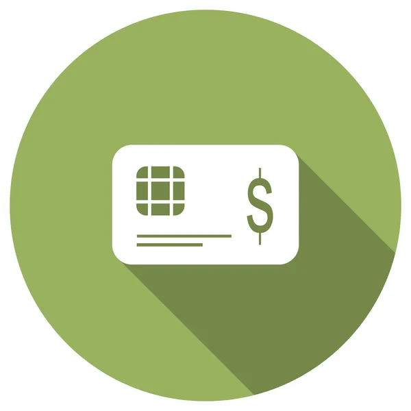 Platte pictogram van bankkaart — Stockvector