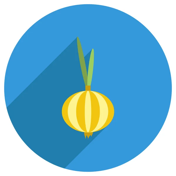 Flat icon of onion — Stock Vector