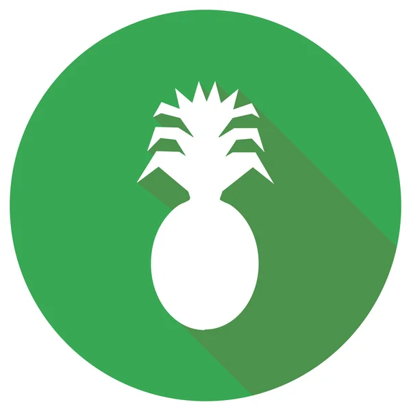 Icône plate d'ananas — Image vectorielle
