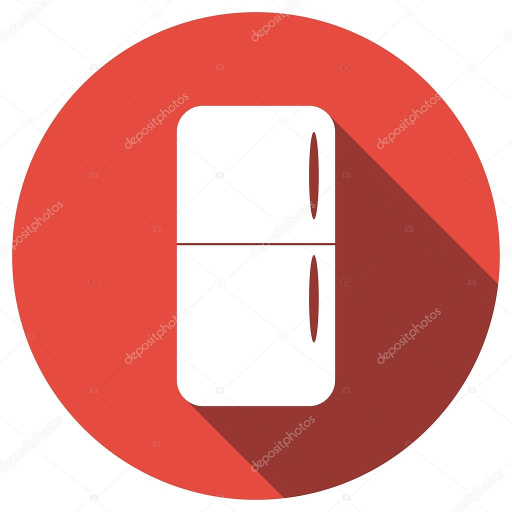Flat Icon of refrigerator