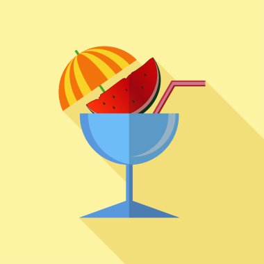 Kokteyller düz simgesi